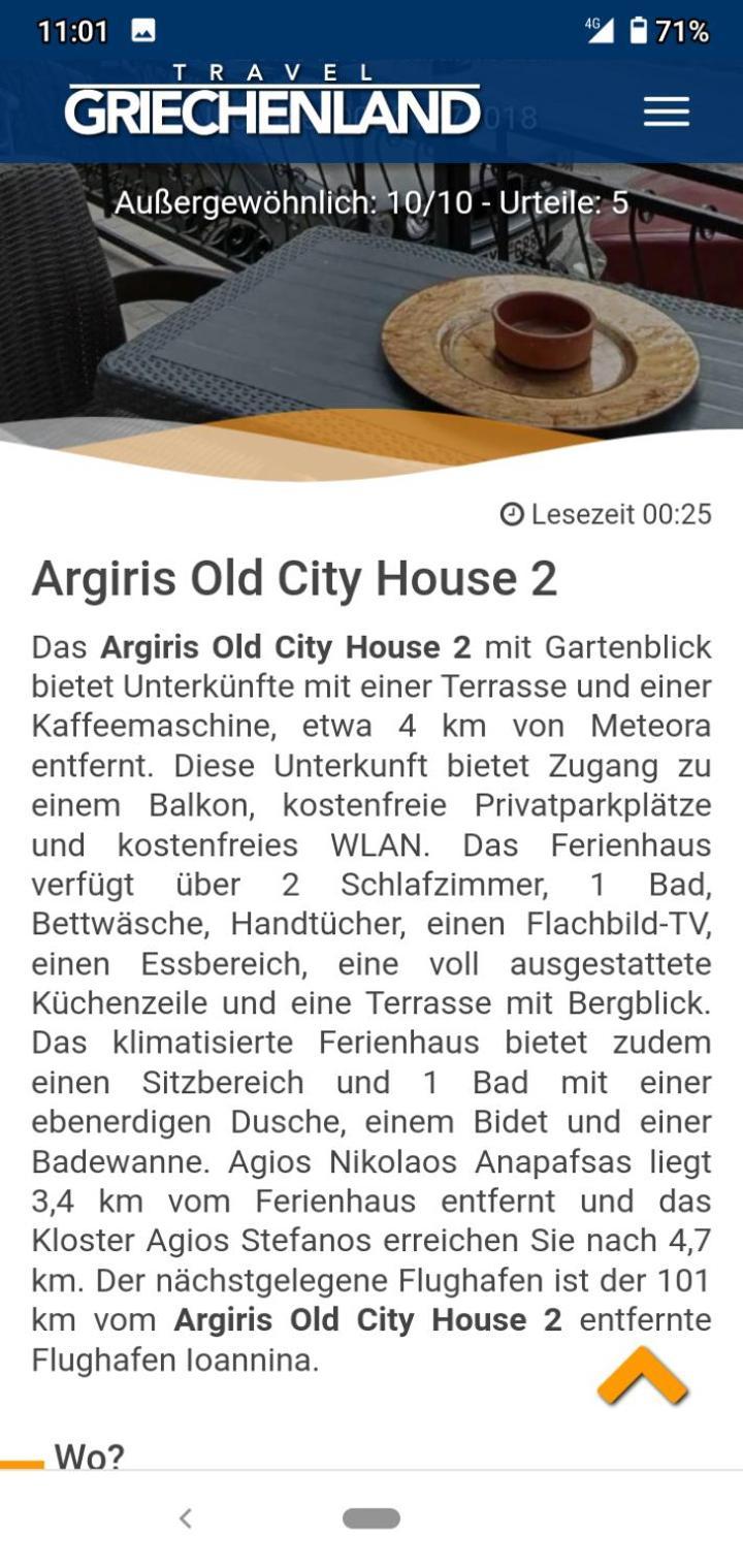 Argiris Old City House 2 Kalambaka Eksteriør billede